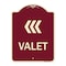 Signmission Designer Series Sign Valet Left Arrow, Burgundy Heavy-Gauge Aluminum Sign, 24" x 18", BU-1824-22772 A-DES-BU-1824-22772 - alternate 1